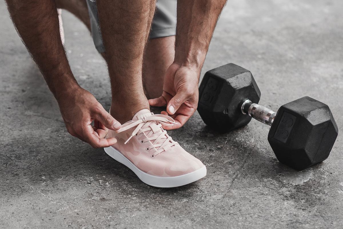 Basket Nobull Canvas Trainer Homme Rose Camouflage | JY4702658