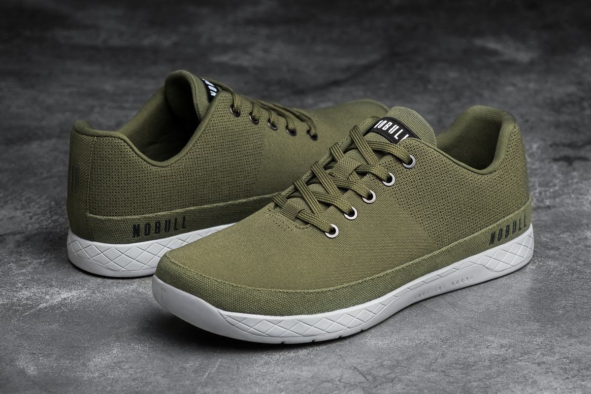 Basket Nobull Canvas Trainer Homme Vert Olive | DW4907638