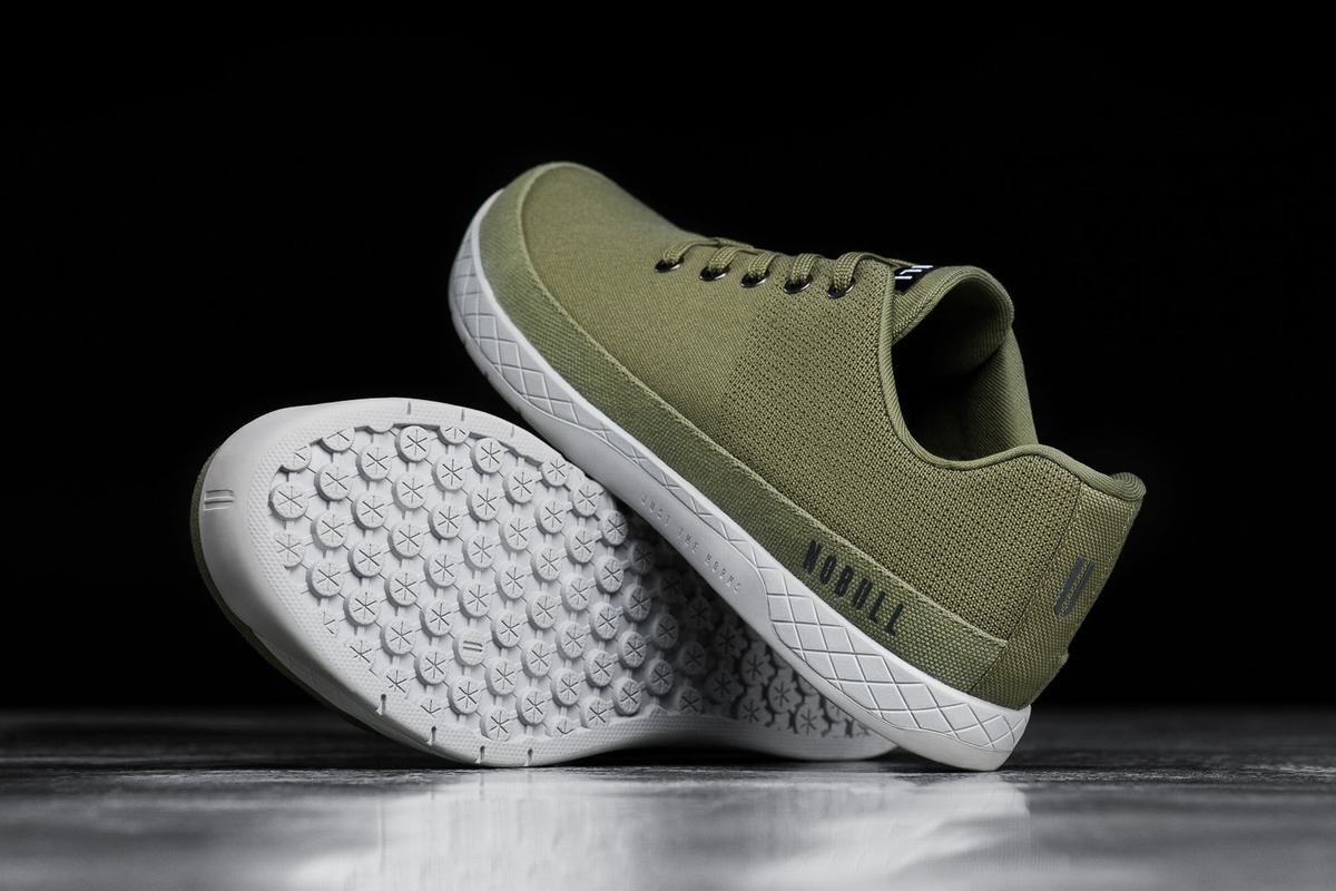 Basket Nobull Canvas Trainer Homme Vert Olive | DW4907638