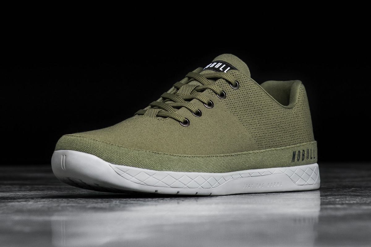 Basket Nobull Canvas Trainer Homme Vert Olive | DW4907638