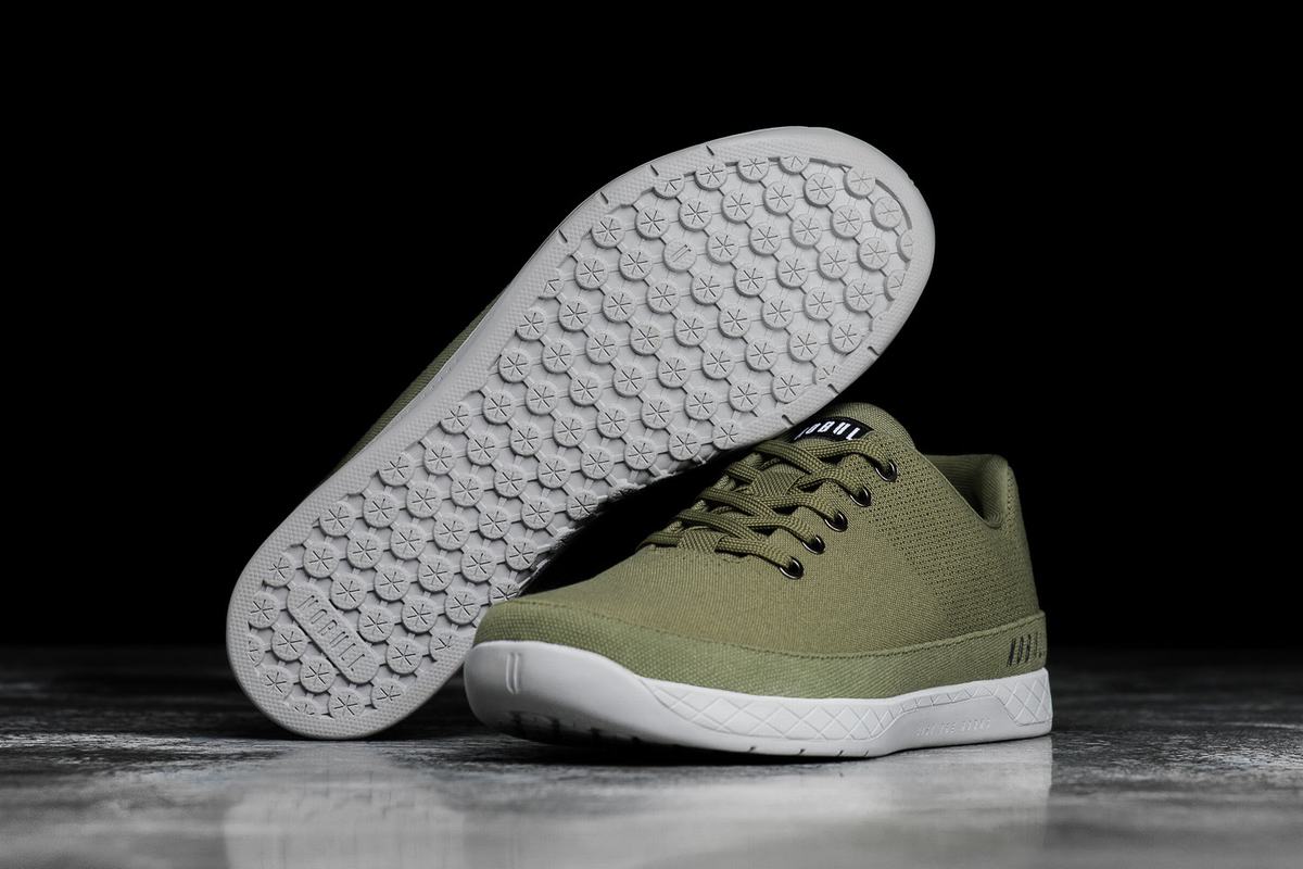 Basket Nobull Canvas Trainer Homme Vert Olive | DW4907638