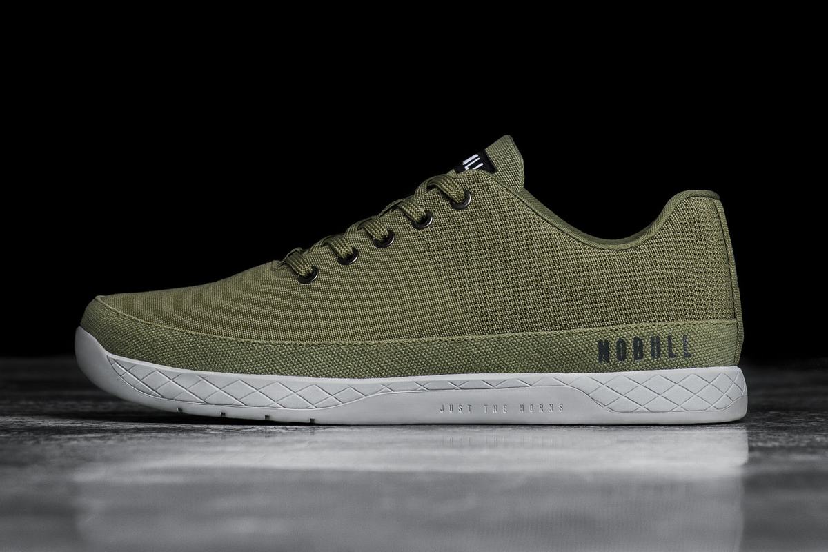 Basket Nobull Canvas Trainer Homme Vert Olive | DW4907638
