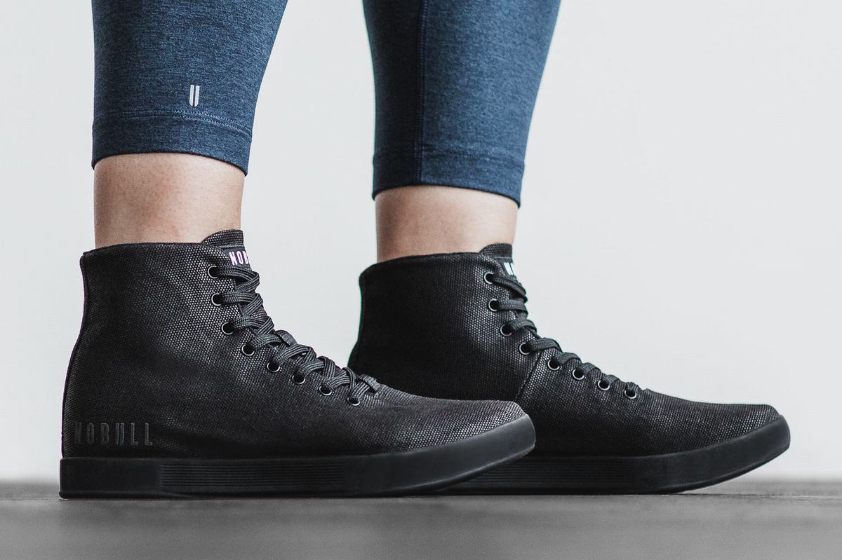 Basket Nobull High-Top Canvas Trainer Femme Noir | MV6174290