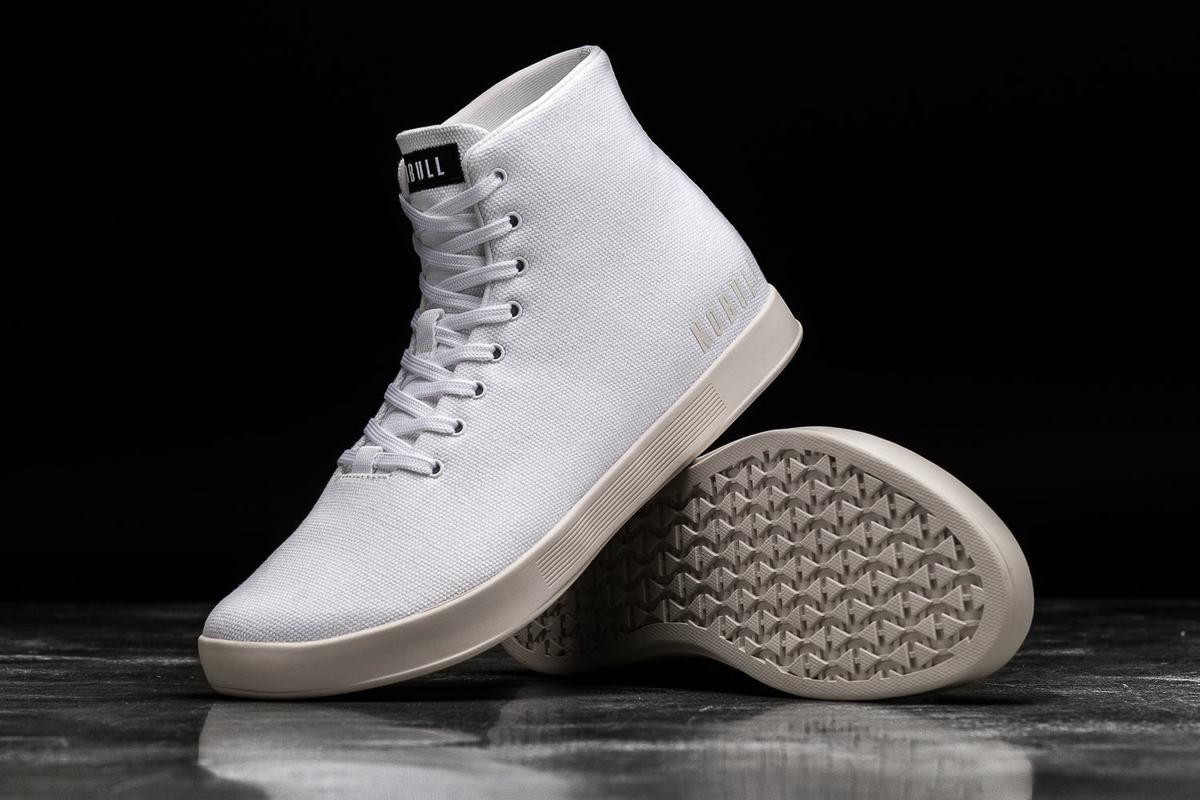 Basket Nobull High-Top Canvas Trainer Femme Blanche | PK0347921