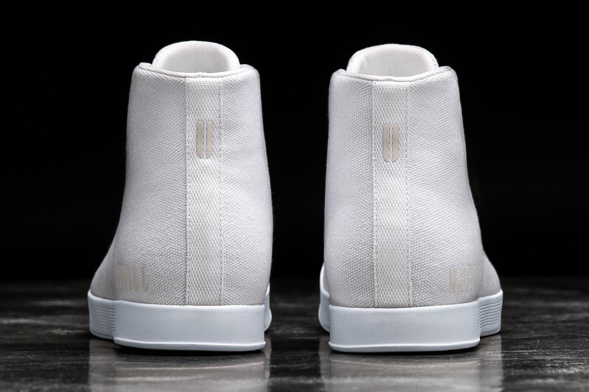 Basket Nobull High-Top Canvas Trainer Femme Blanche | QZ7943810