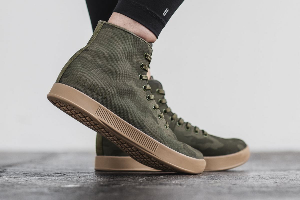Basket Nobull High-Top Canvas Trainer Femme Camouflage Foncé | TF4903856