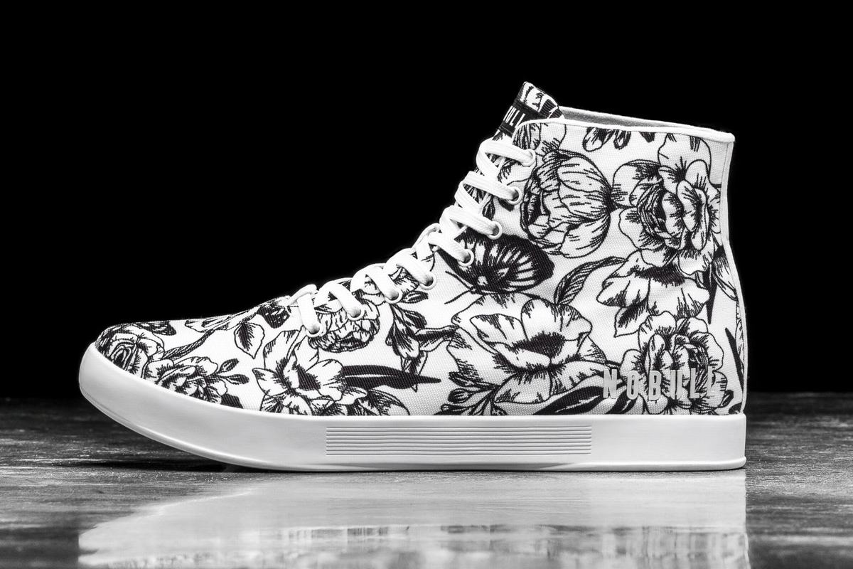 Basket Nobull High-Top Canvas Trainer Homme Blanche Noir | BM1637249