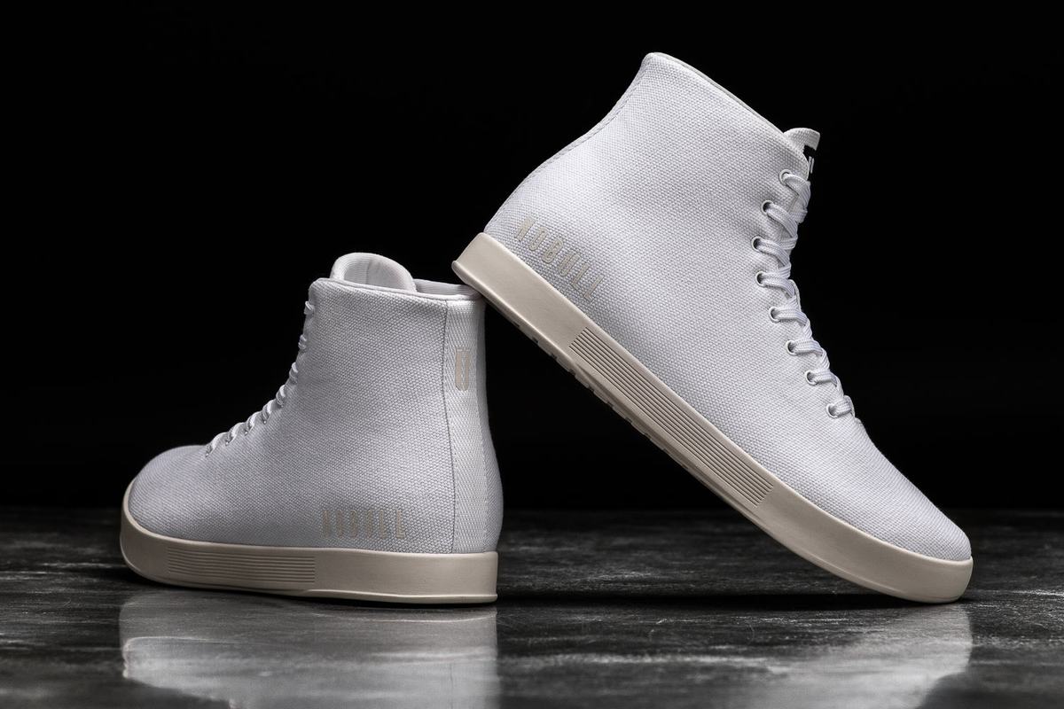 Basket Nobull High-Top Canvas Trainer Homme Blanche | FI8273645