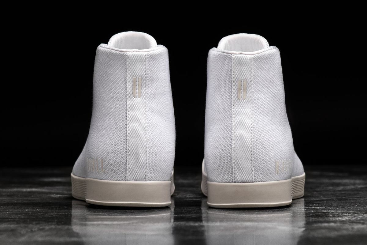 Basket Nobull High-Top Canvas Trainer Homme Blanche | FI8273645