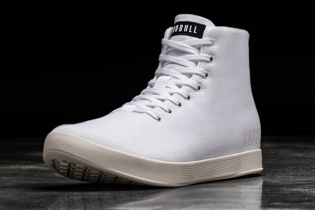 Basket Nobull High-Top Canvas Trainer Homme Blanche | FI8273645