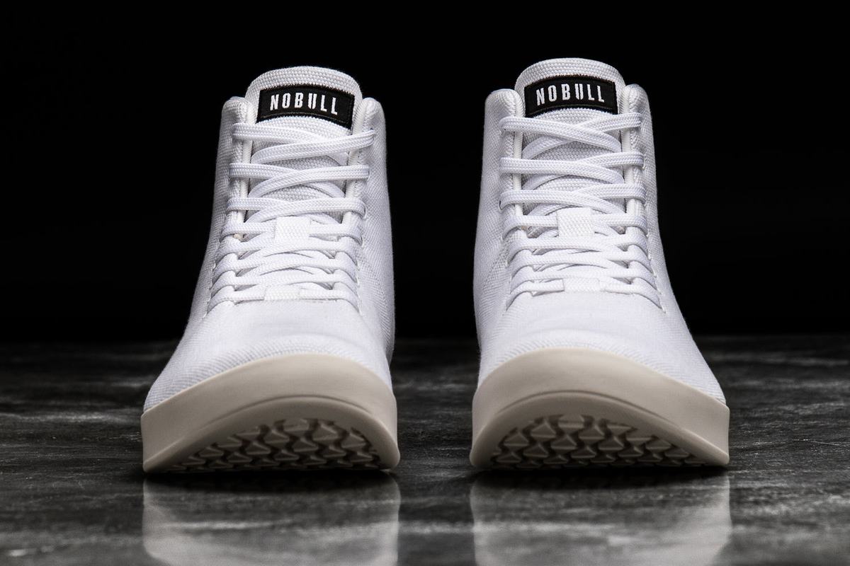 Basket Nobull High-Top Canvas Trainer Homme Blanche | FI8273645