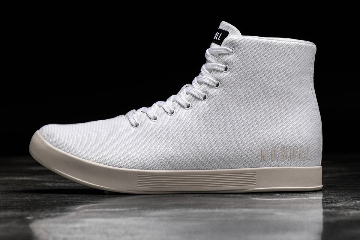 Basket Nobull High-Top Canvas Trainer Homme Blanche | FI8273645