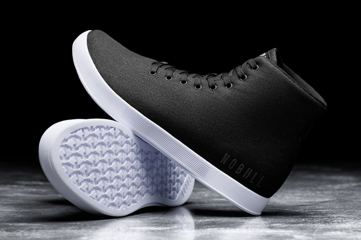 Basket Nobull High-Top Canvas Trainer Homme Noir Blanche | FI9570632