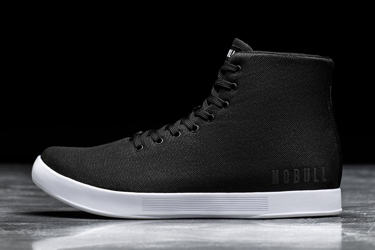 Basket Nobull High-Top Canvas Trainer Homme Noir Blanche | FI9570632