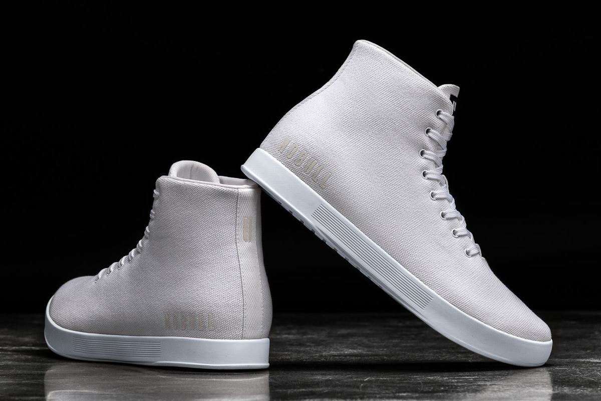 Basket Nobull High-Top Canvas Trainer Homme Blanche | IH0219357