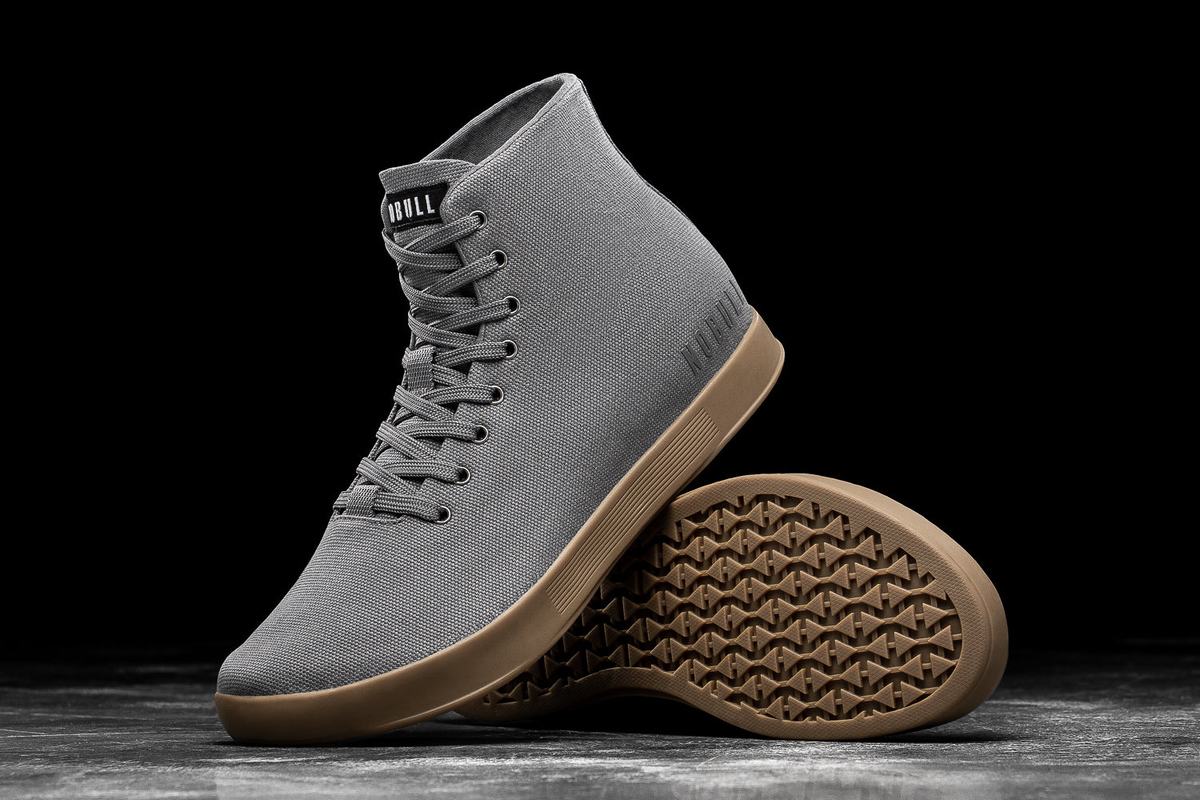 Basket Nobull High-Top Canvas Trainer Homme Grise Foncé | IY2197645