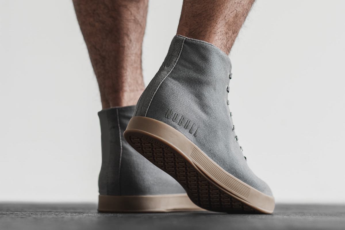 Basket Nobull High-Top Canvas Trainer Homme Grise Foncé | IY2197645