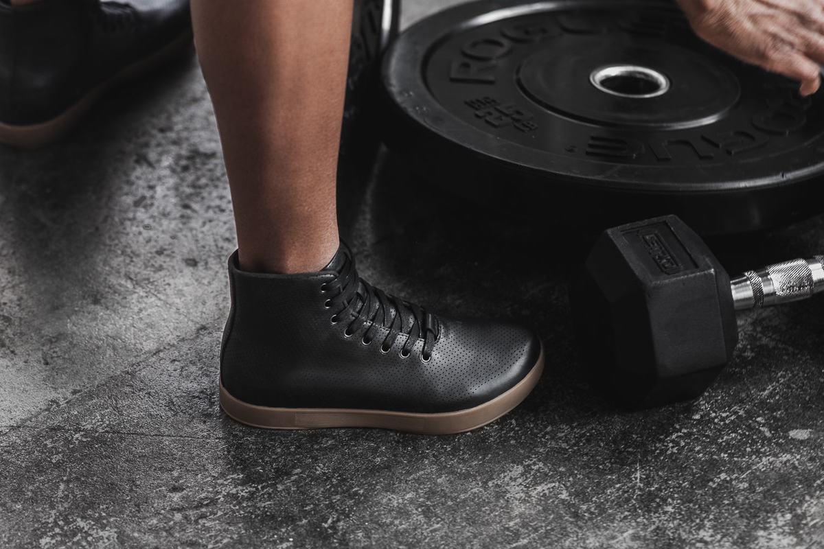 Basket Nobull High-Top Leather Trainer Femme Noir | BW4126095