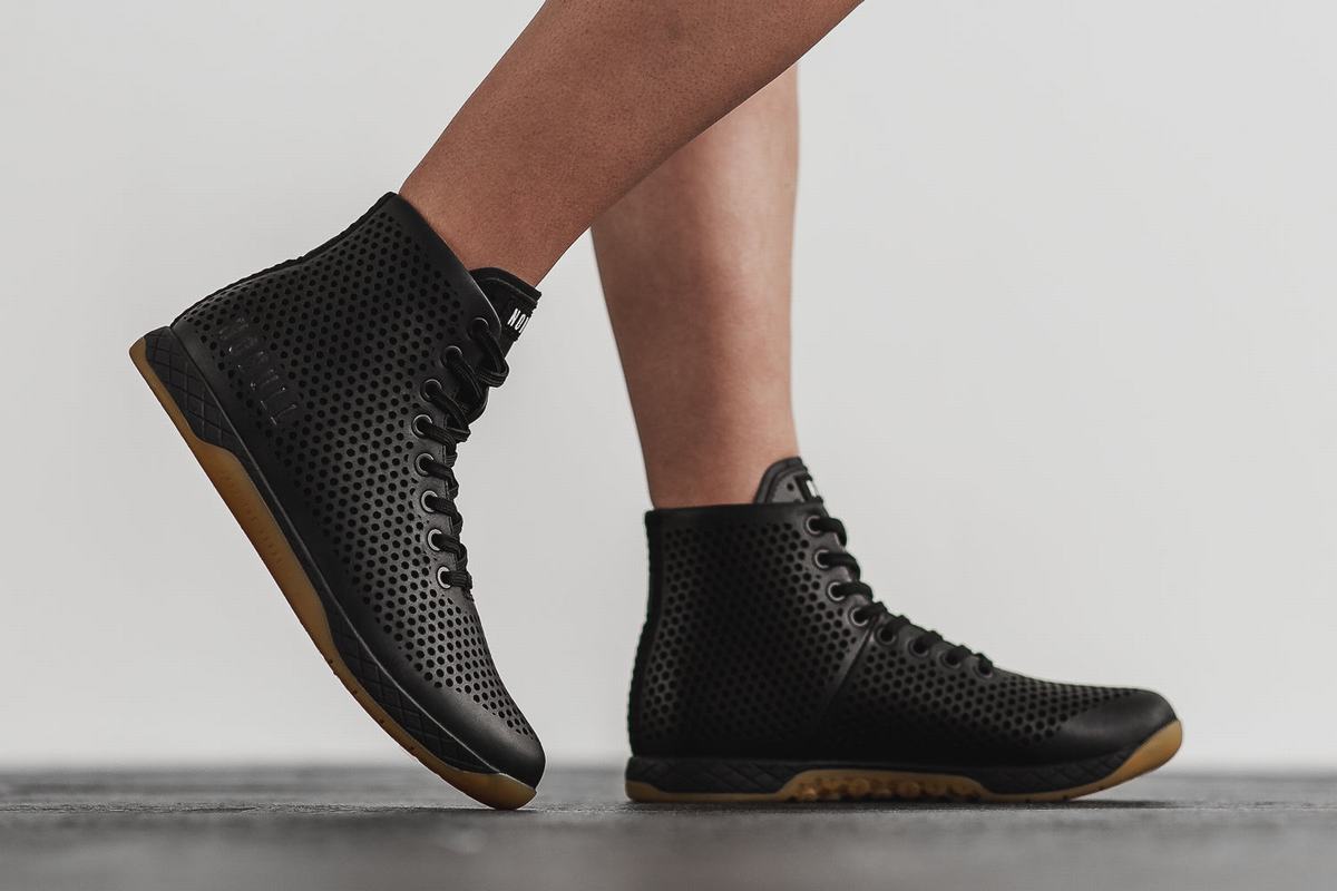 Basket Nobull High-Top Leather Trainer Femme Noir | CJ6597240