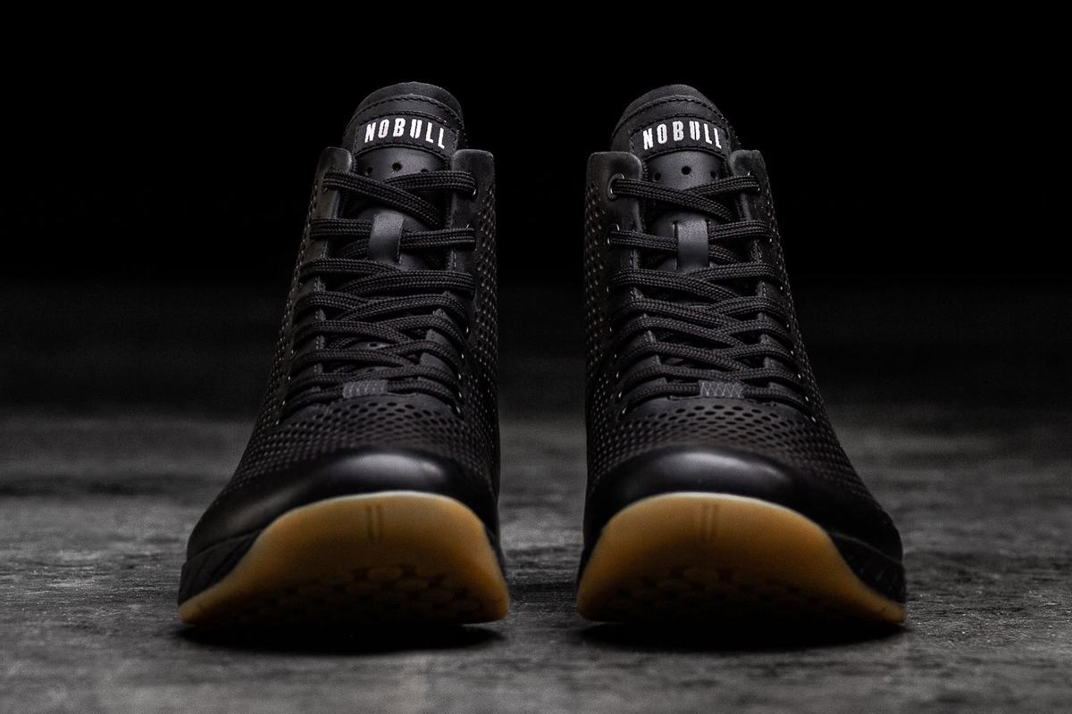 Basket Nobull High-Top Leather Trainer Femme Noir | CJ6597240