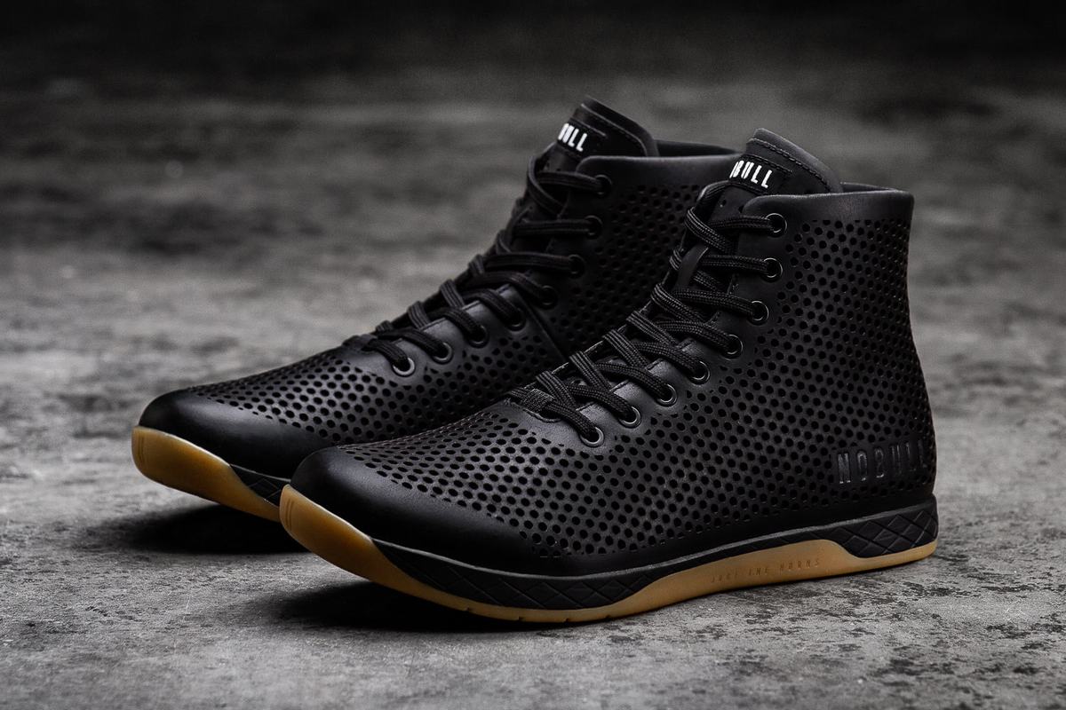 Basket Nobull High-Top Leather Trainer Femme Noir | CJ6597240