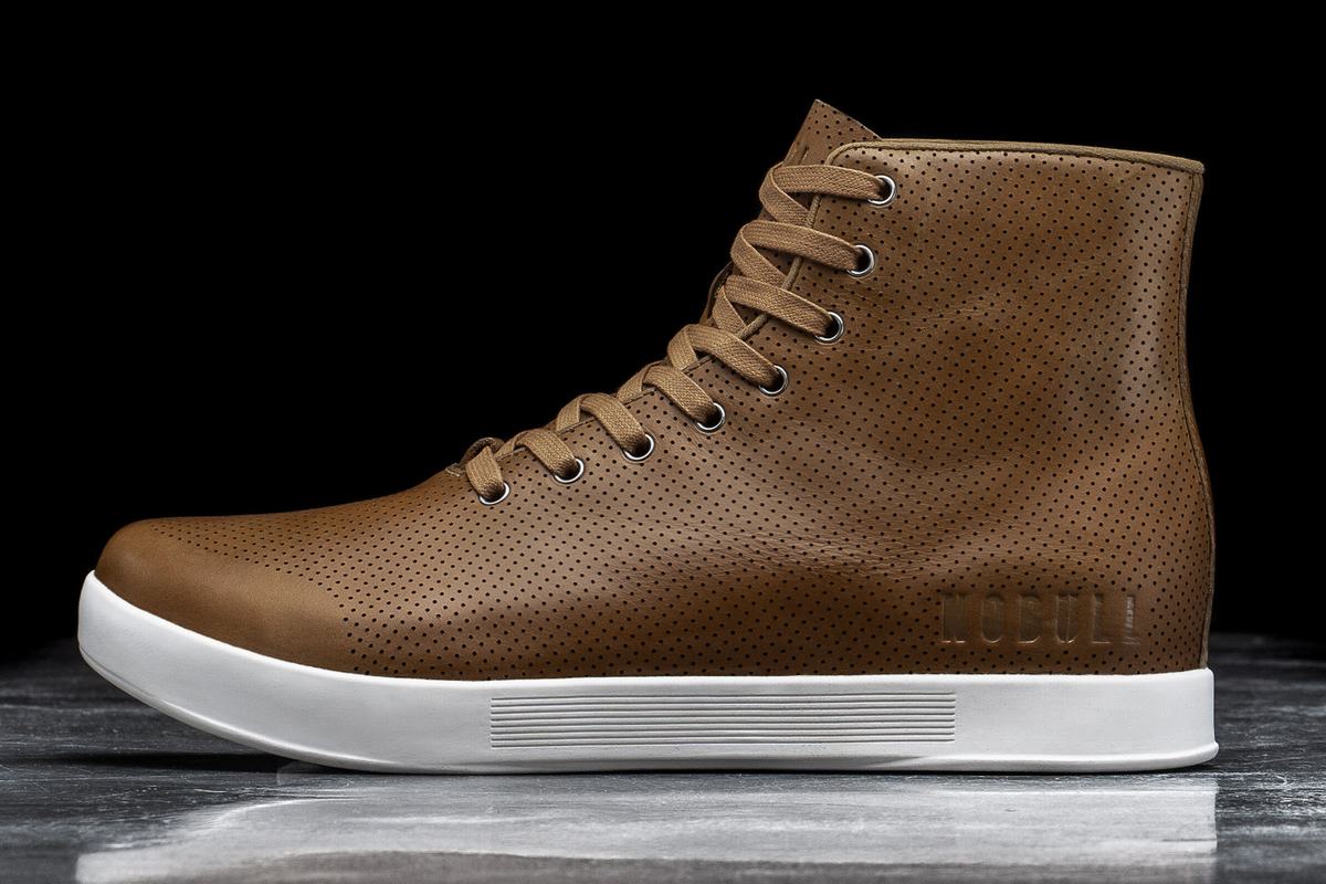 Basket Nobull High-Top Leather Trainer Homme Marron | IW5631284