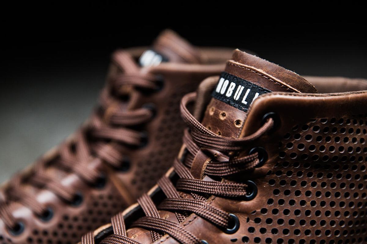 Basket Nobull High-Top Leather Trainer Homme Cafe | KW0621734