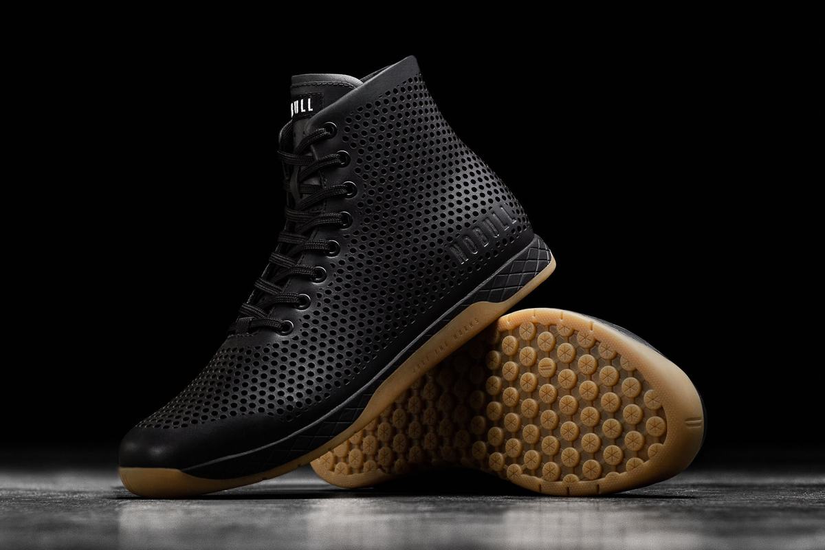 Basket Nobull High-Top Leather Trainer Homme Noir | QN8914765