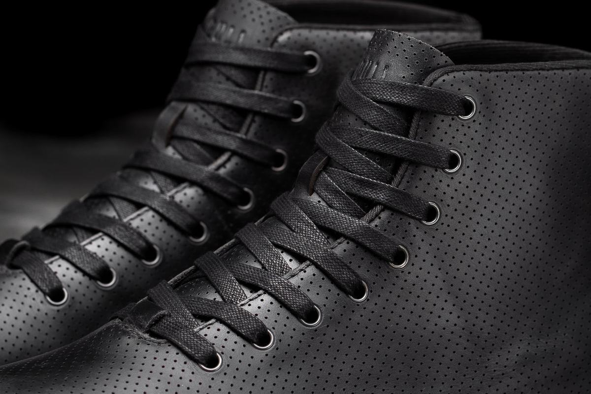 Basket Nobull High-Top Leather Trainer Homme Noir | RE3485019