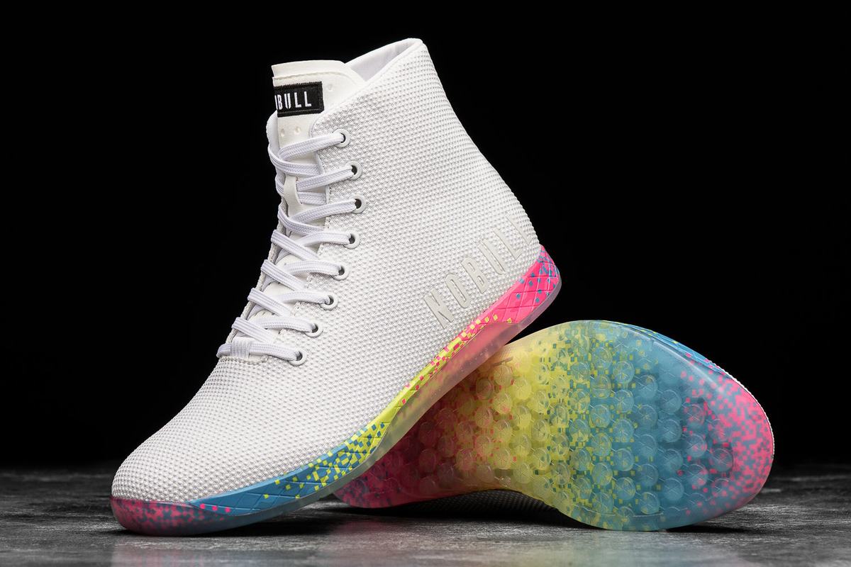 Basket Nobull High-Top Neon Trainer Femme Blanche | AL9832701