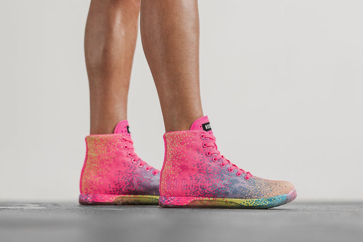 Basket Nobull High-Top Neon Trainer Femme Rose | DP0634295