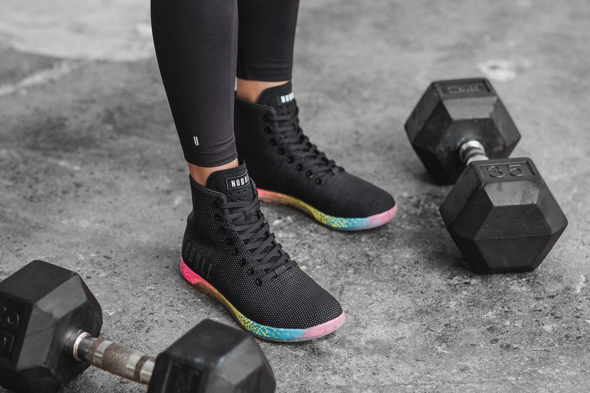 Basket Nobull High-Top Neon Trainer Femme Noir | LI4172896