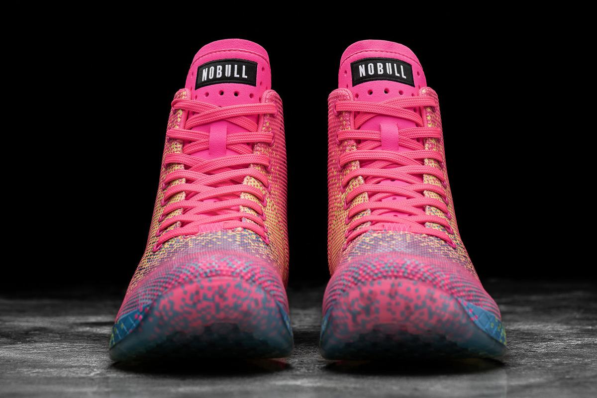 Basket Nobull High-Top Neon Trainer Homme Rose | OZ1530689