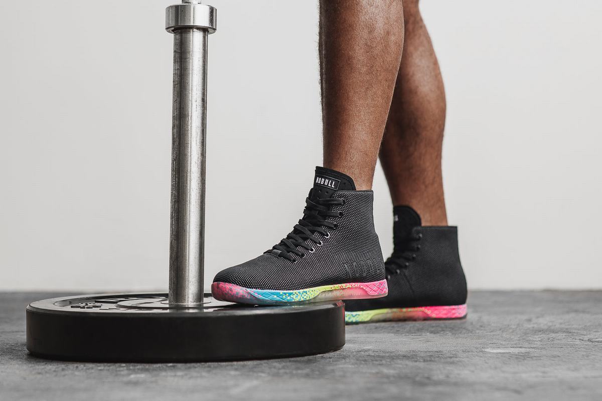 Basket Nobull High-Top Neon Trainer Homme Noir | UQ8135694