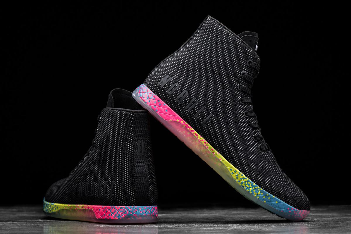 Basket Nobull High-Top Neon Trainer Homme Noir | UQ8135694
