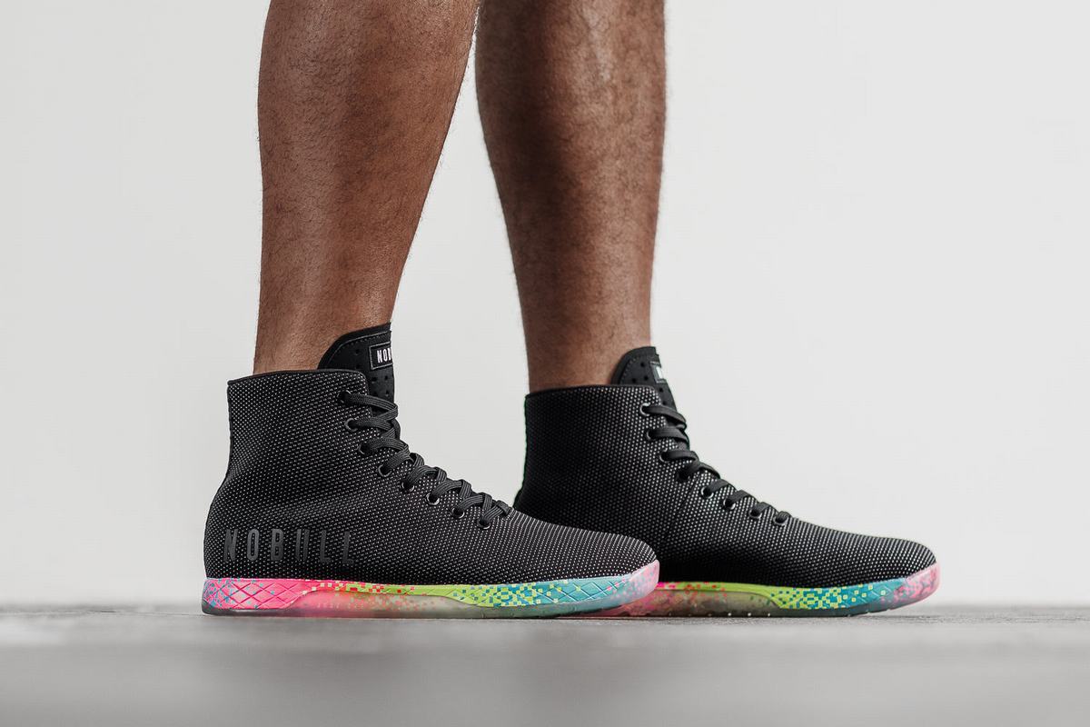 Basket Nobull High-Top Neon Trainer Homme Noir | UQ8135694