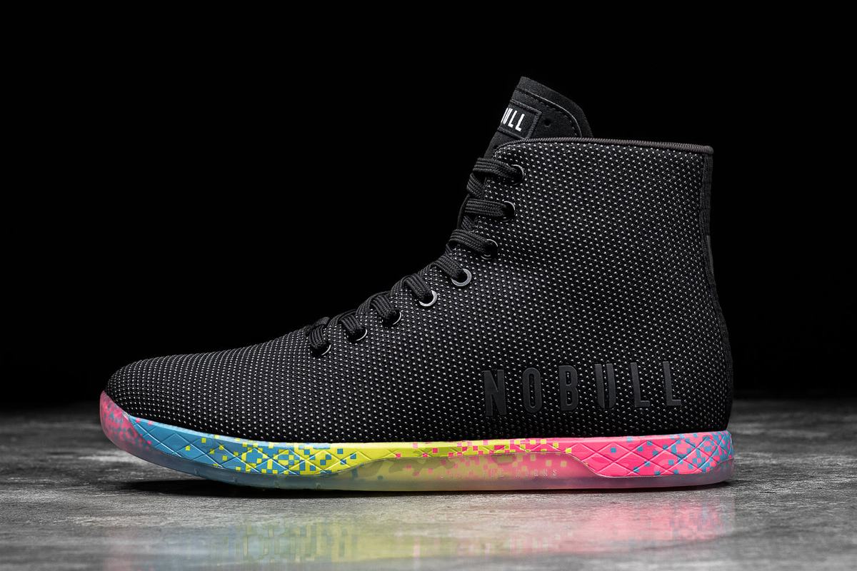 Basket Nobull High-Top Neon Trainer Homme Noir | UQ8135694