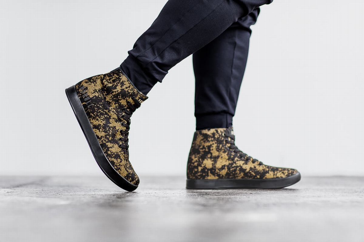 Basket Nobull High-Top Pride Canvas Trainer Homme Doré Noir | TS7139285