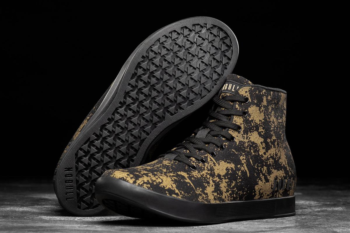 Basket Nobull High-Top Pride Canvas Trainer Homme Doré Noir | TS7139285