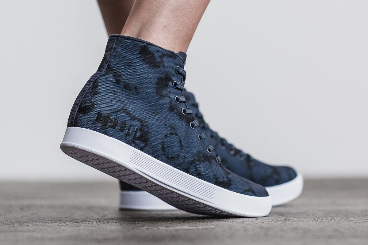 Basket Nobull High-Top Tie-Dye Canvas Trainer Femme Bleu Marine | GK9734561