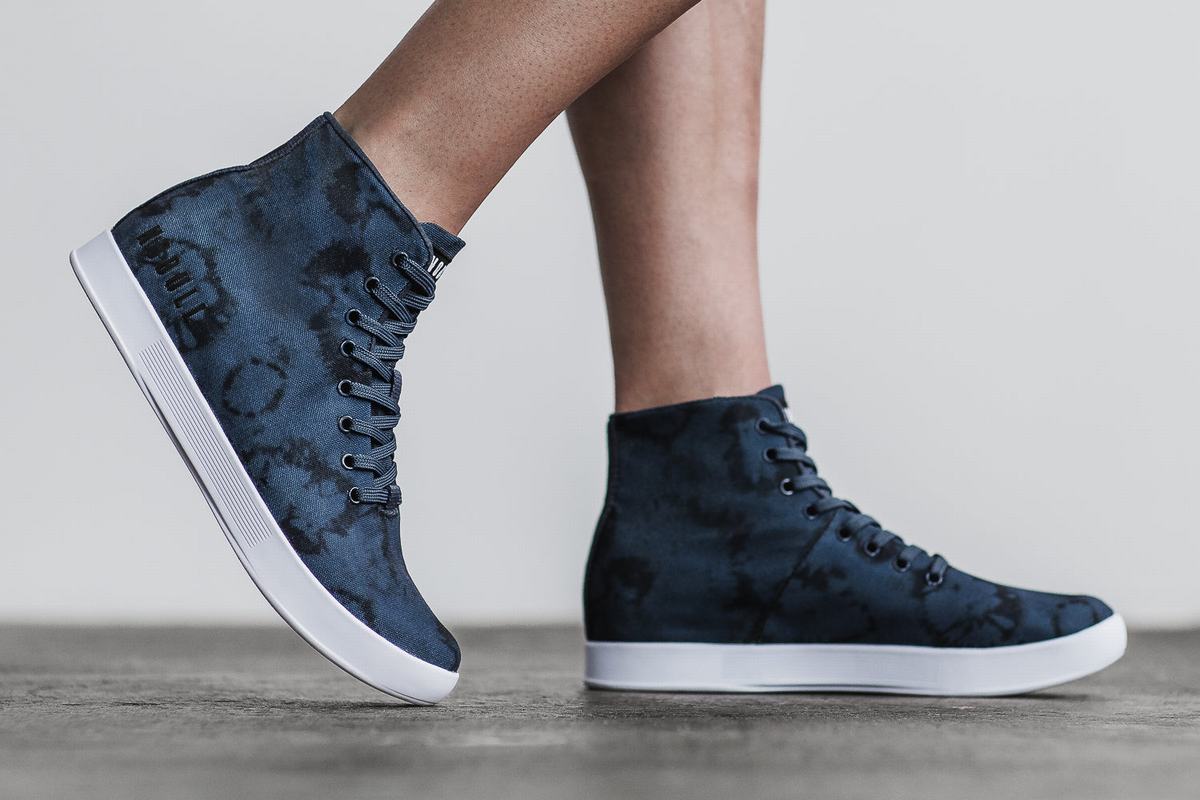 Basket Nobull High-Top Tie-Dye Canvas Trainer Femme Bleu Marine | GK9734561