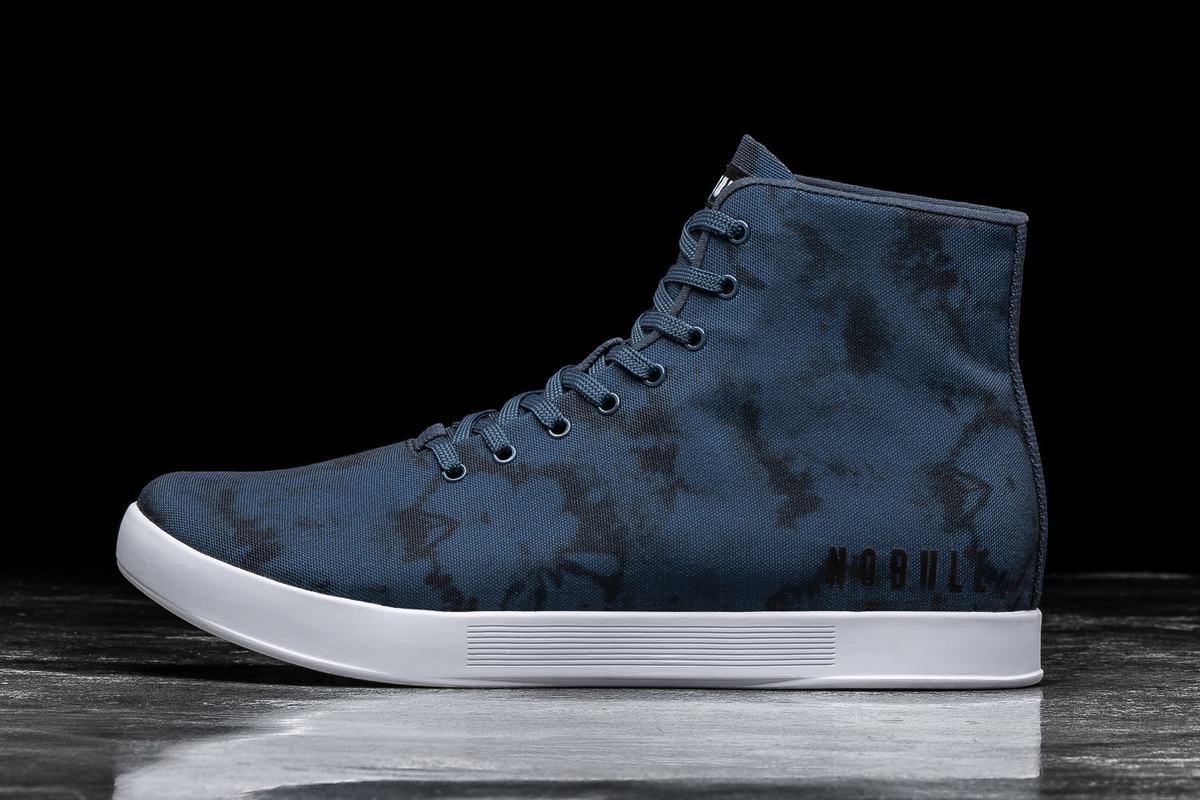 Basket Nobull High-Top Tie-Dye Canvas Trainer Femme Bleu Marine | GK9734561