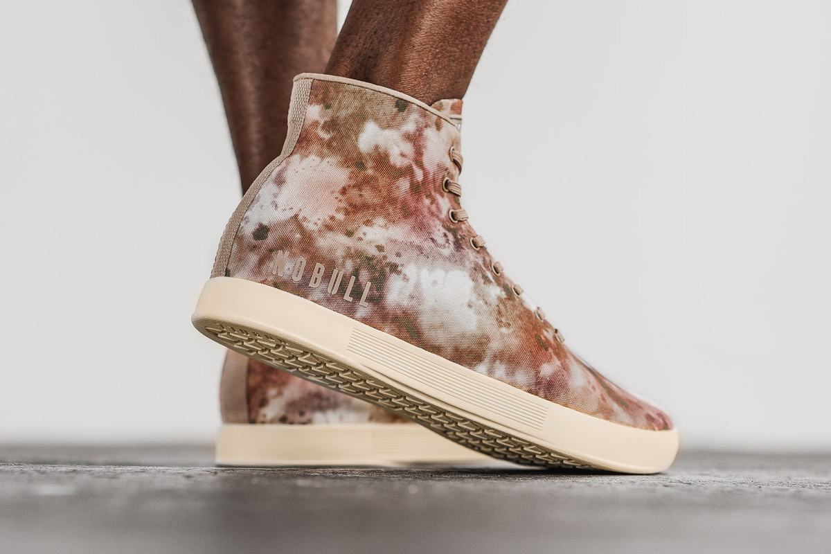 Basket Nobull High-Top Tie-Dye Canvas Trainer Homme Marron Kaki | GN0596817