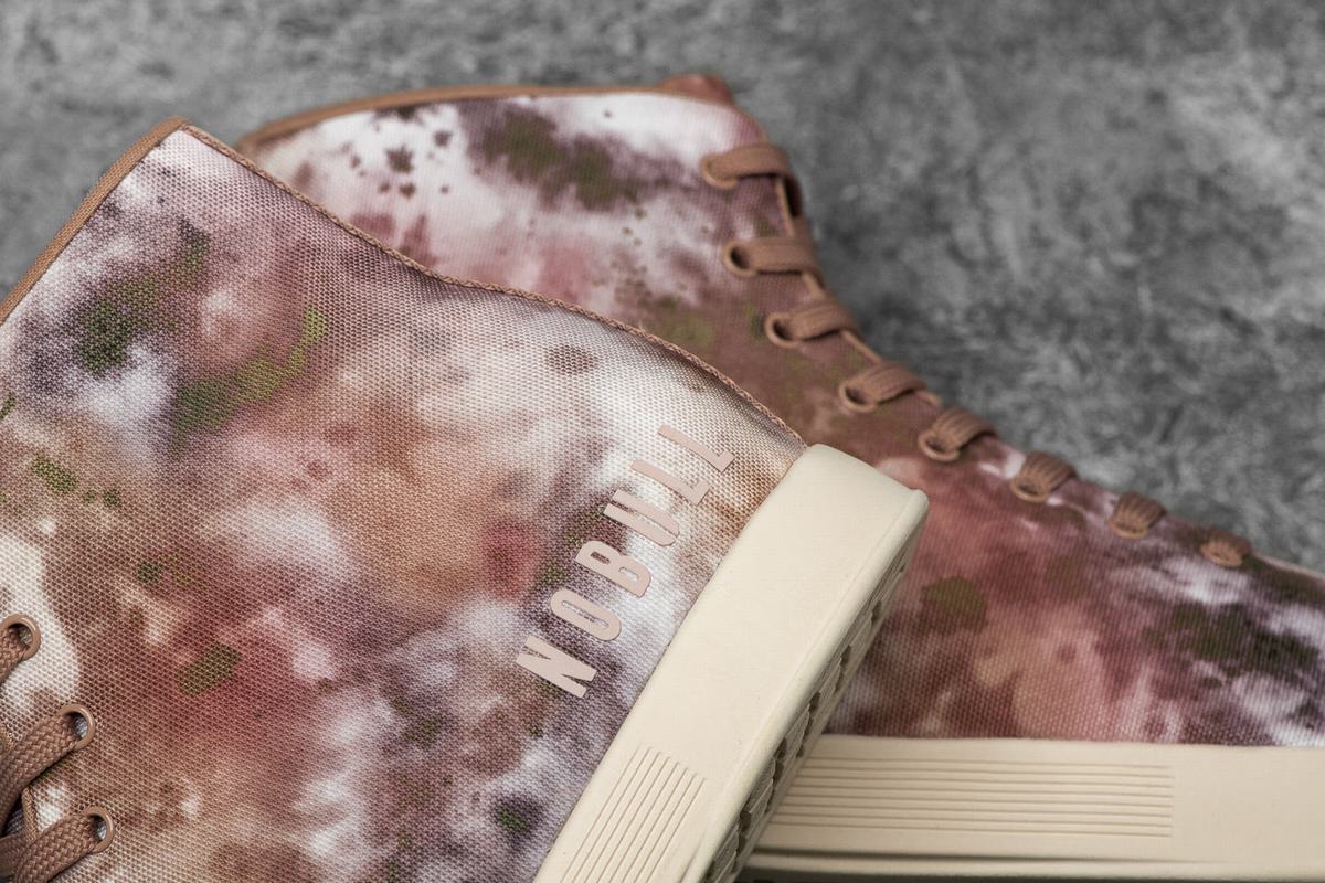 Basket Nobull High-Top Tie-Dye Canvas Trainer Homme Marron Kaki | GN0596817