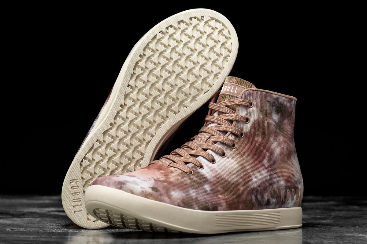 Basket Nobull High-Top Tie-Dye Canvas Trainer Homme Marron Kaki | GN0596817