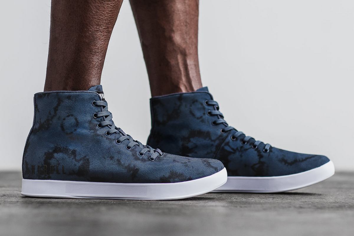 Basket Nobull High-Top Tie-Dye Canvas Trainer Homme Bleu Marine | HO4928306