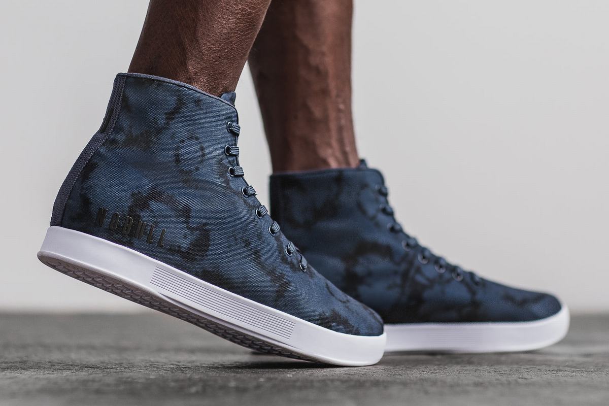 Basket Nobull High-Top Tie-Dye Canvas Trainer Homme Bleu Marine | HO4928306