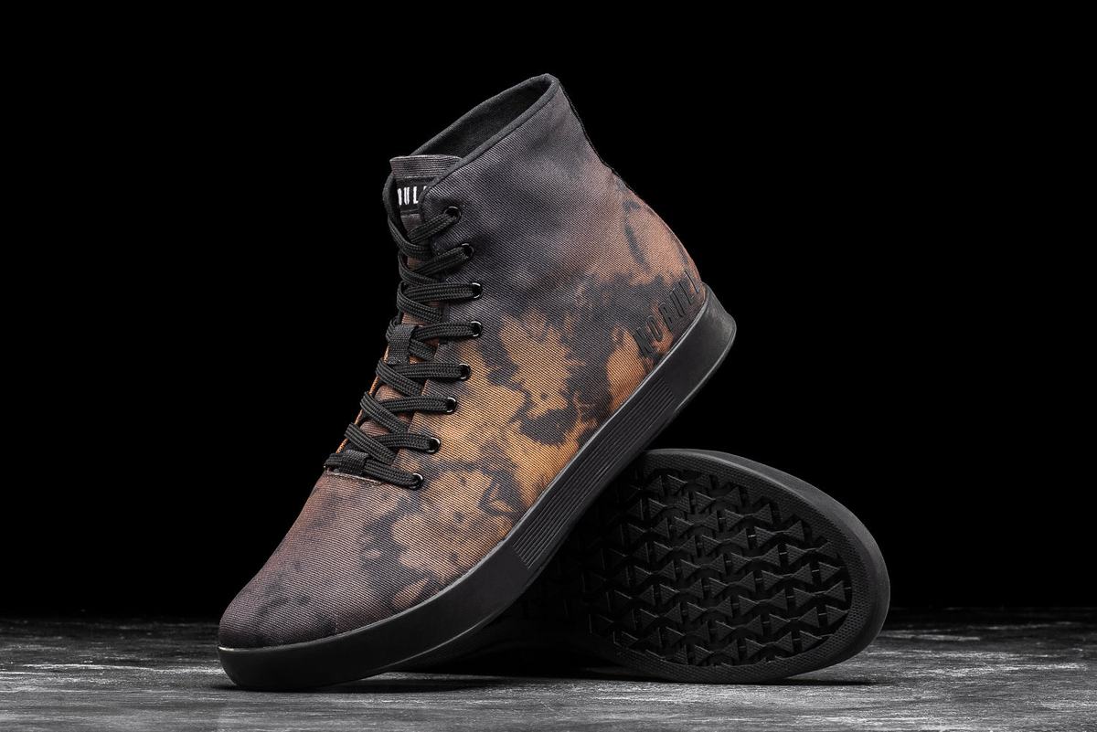 Basket Nobull High-Top Tie-Dye Canvas Trainer Homme Toffee | HQ7584306
