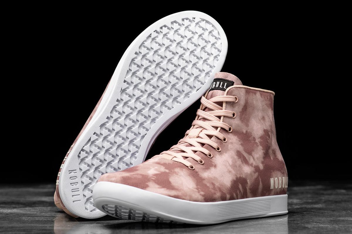 Basket Nobull High-Top Tie-Dye Canvas Trainer Femme Rose | QD8123647