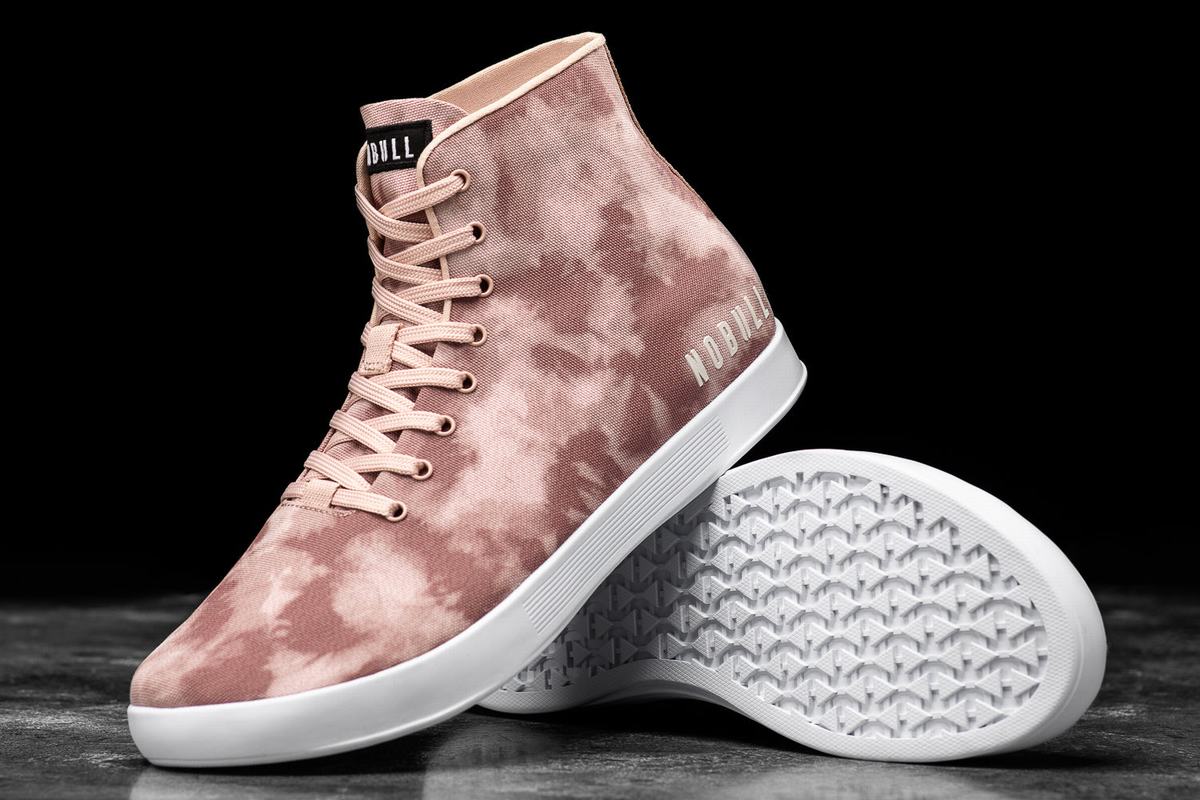 Basket Nobull High-Top Tie-Dye Canvas Trainer Femme Rose | QD8123647